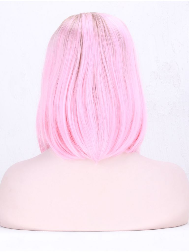 Pink Wig Lace Front Bob