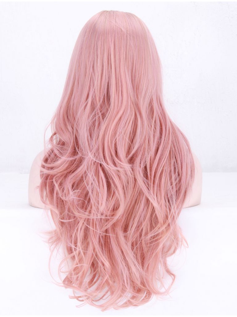Metallic Pink Wig Rose Gold