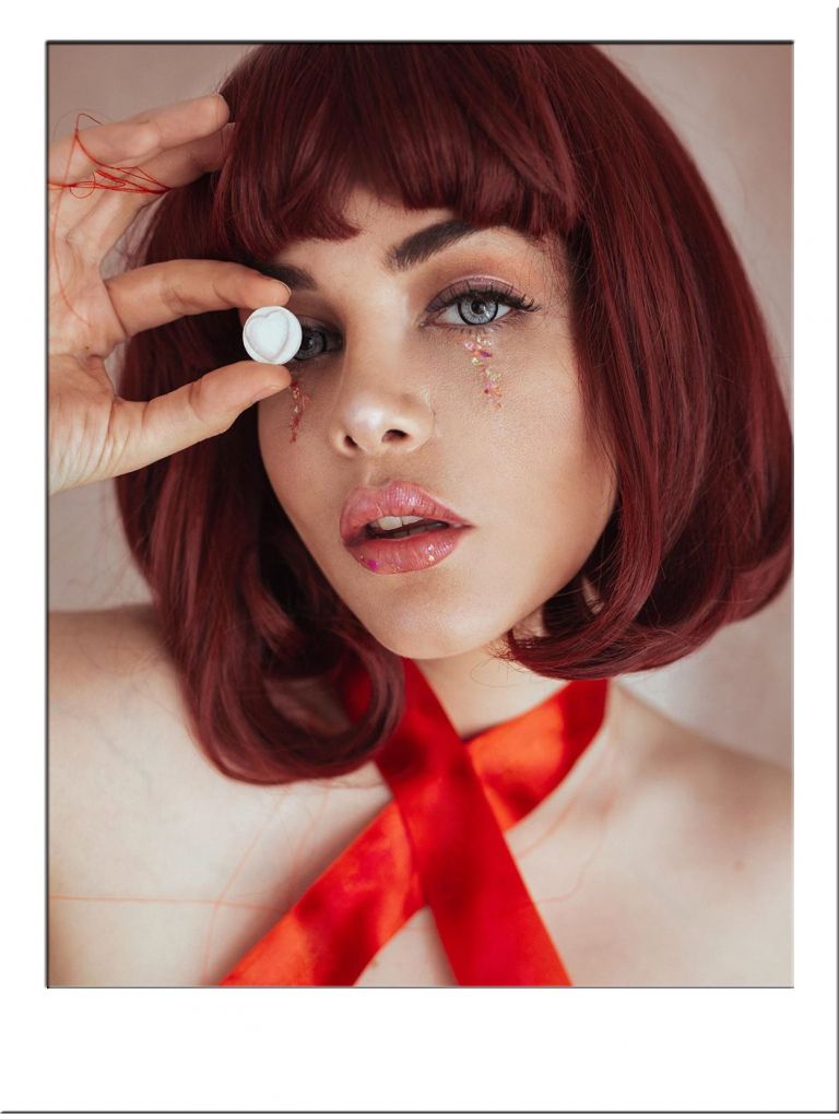 Red Bob Wig With Bangs