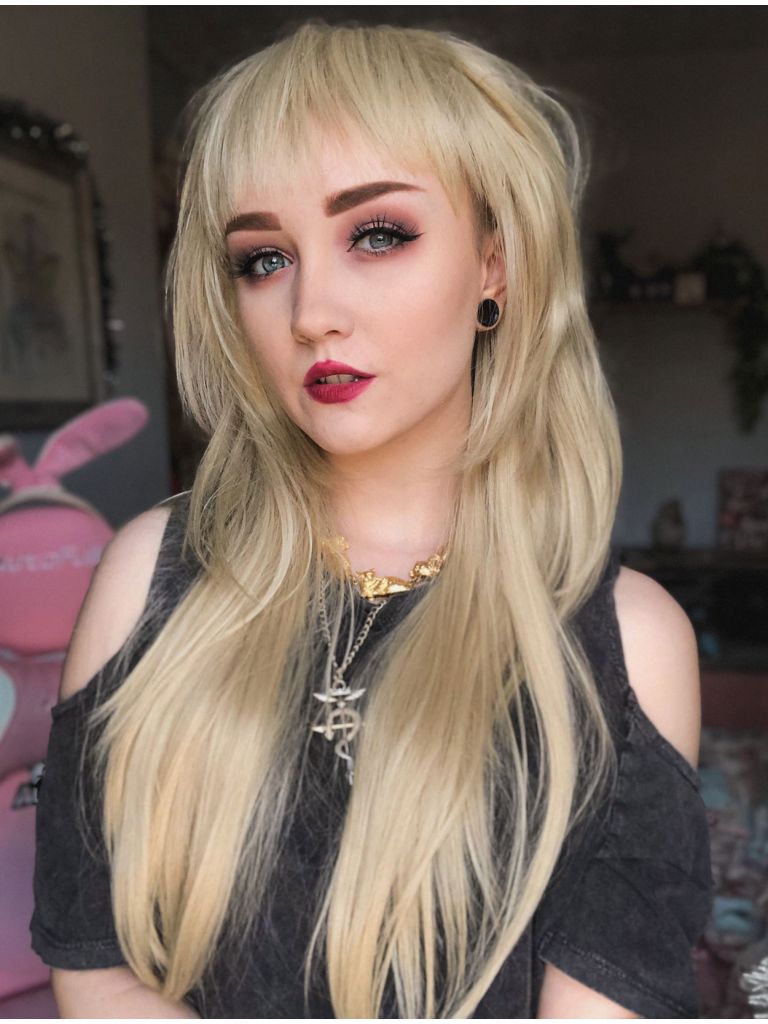 Blonde Mullet Wig Women