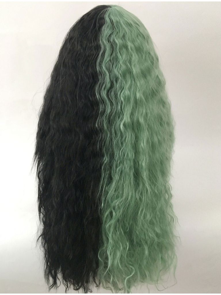 Split Wig Black And Green